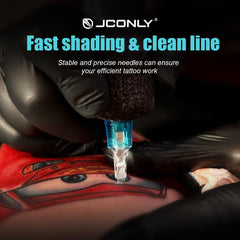Jconly closeup of laser-polished needle tips for smoother lines