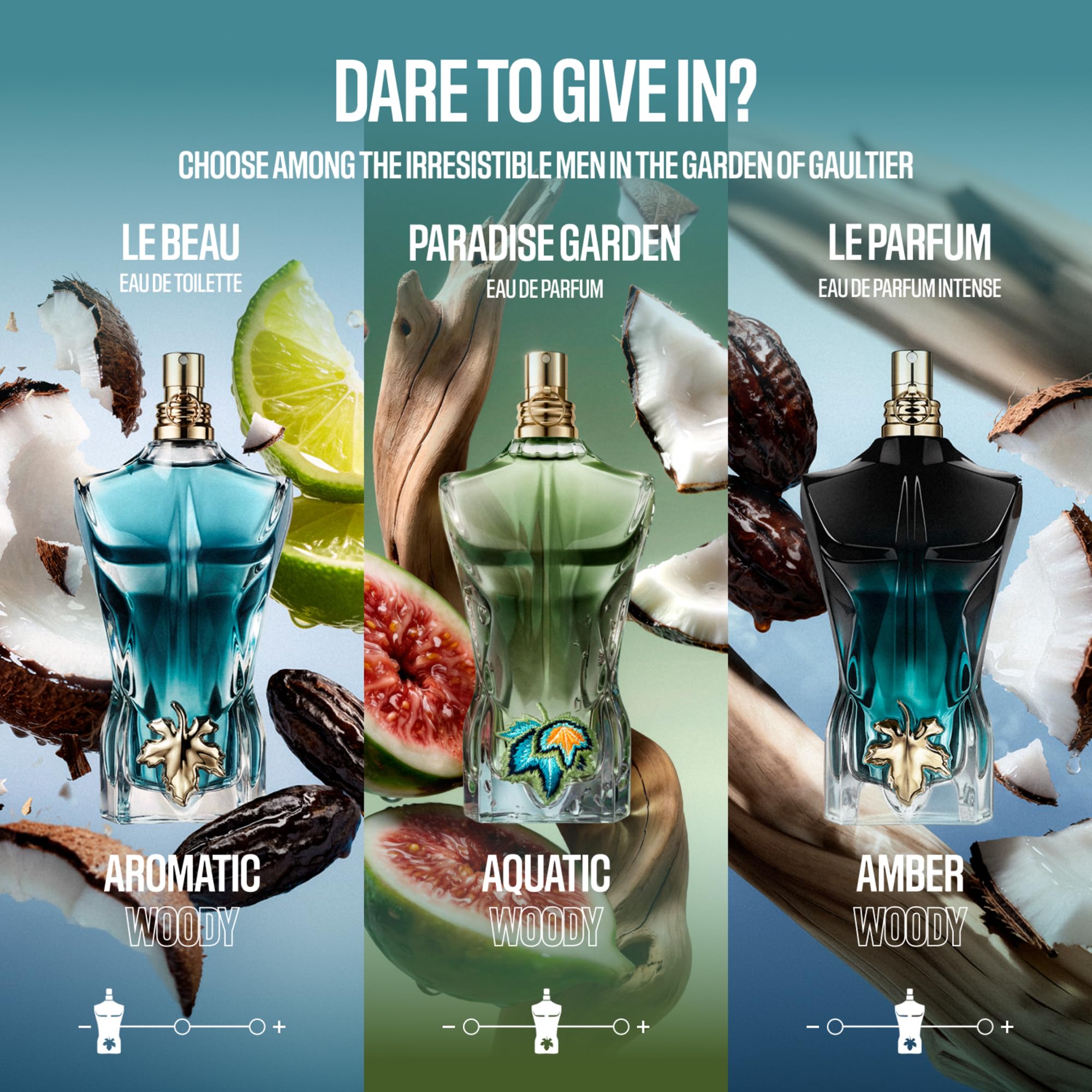 Jean Paul Gaultier spraying Le Beau from hand to show application and confidence boost