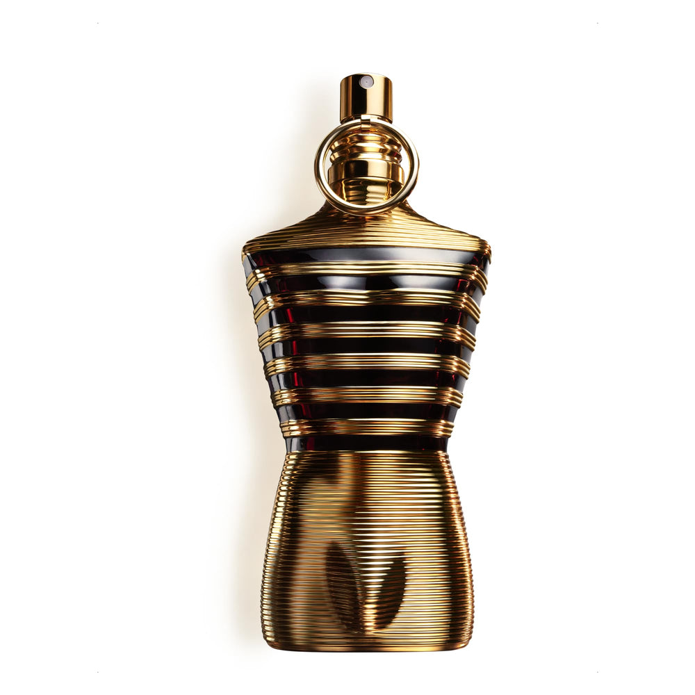 Jean Paul Gaultier bottle front view showing iconic torso and bold design, evokes confidence