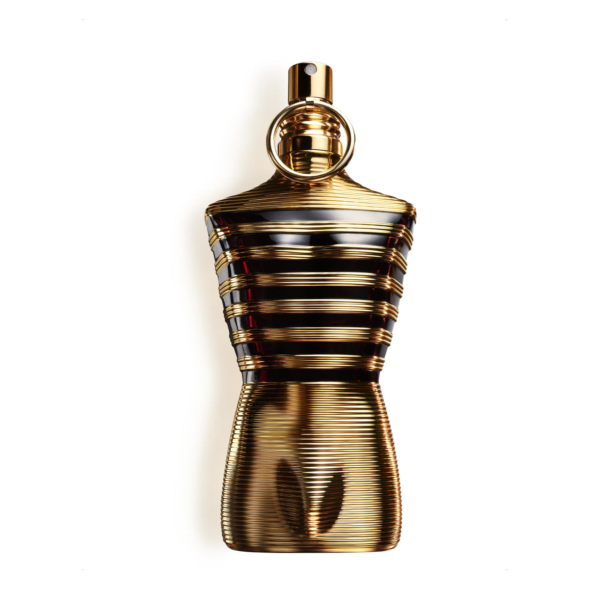 Jean Paul Gaultier bottle front view showing iconic torso and bold design, evokes confidence