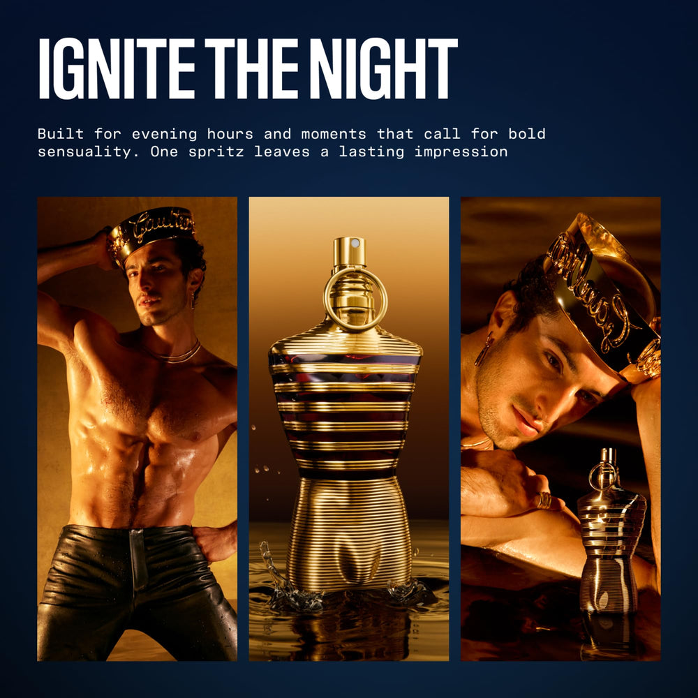 Jean Paul Gaultier bottle in a gift setting with ribbon, ideal for gifting and presentation