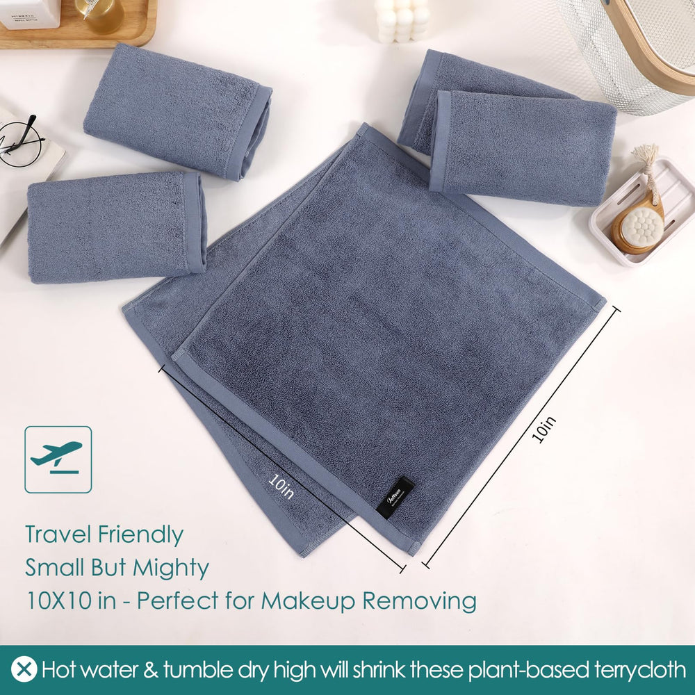 JEFFSUN folded stack on bathroom shelf, organized and long-lasting convenience
