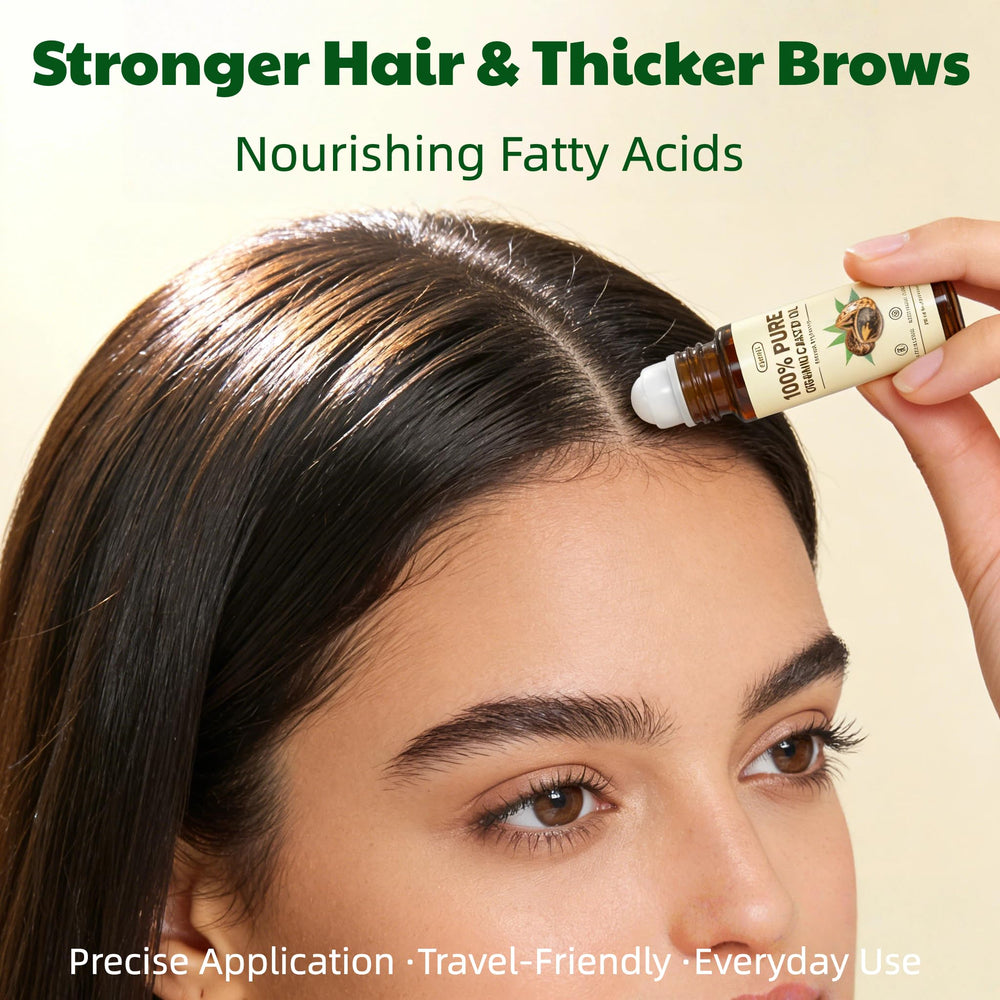 Jeirrzi applying to eyebrow showing targeted grooming benefit