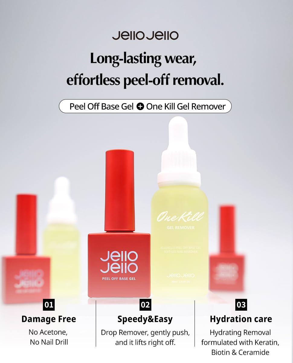 JelloJello base gel close-up texture demonstrating smooth application benefit