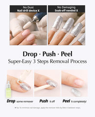 JelloJello OneKillGelRemover label detail highlighting fast melt benefit