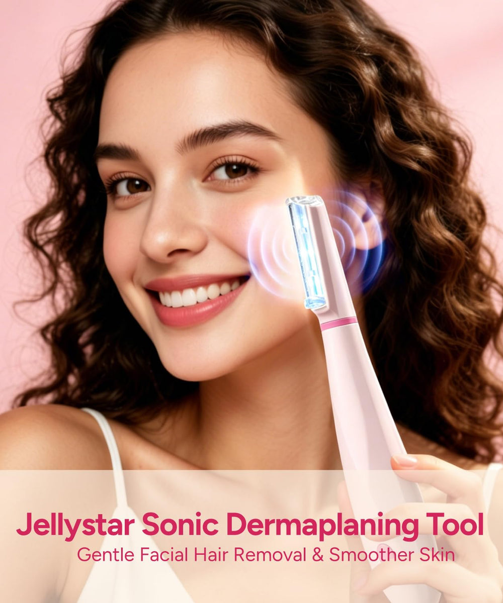 Jellystar exfoliation tips close-up demonstrating gentle surface polishing