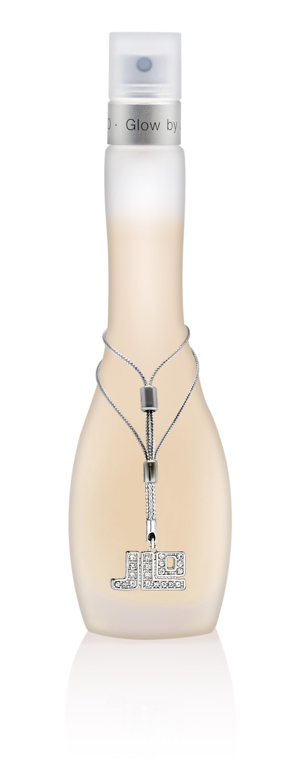 Jennifer Lopez Glow front bottle view showing sleek design and easy carry benefit
