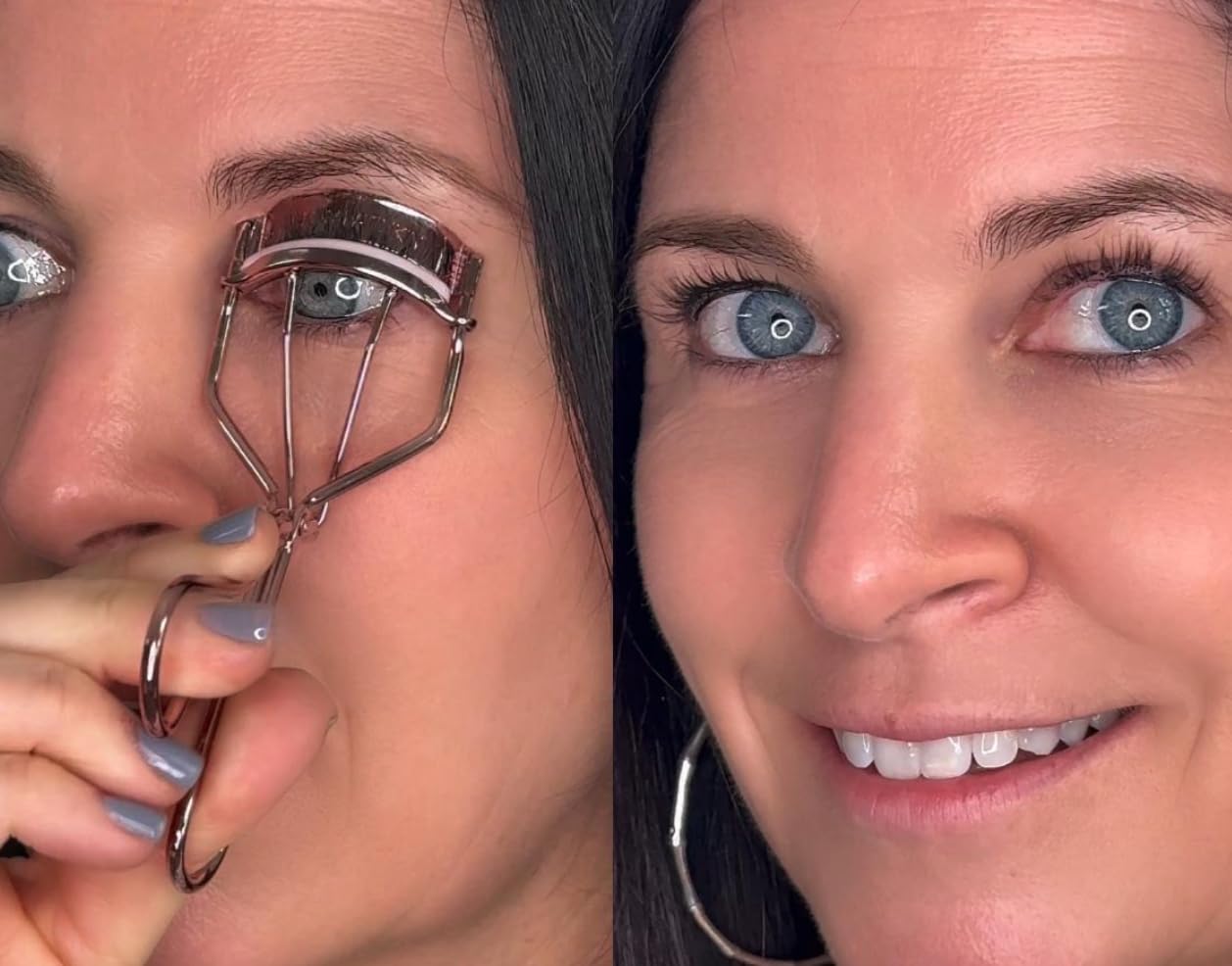 Jenny Patinkin curler angled to fit hooded and deep-set eyes comfortably