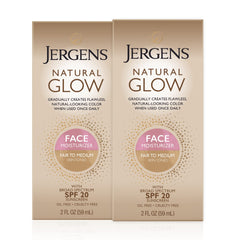 Jergens face tube front packaging showing product and SPF 20 protection benefit