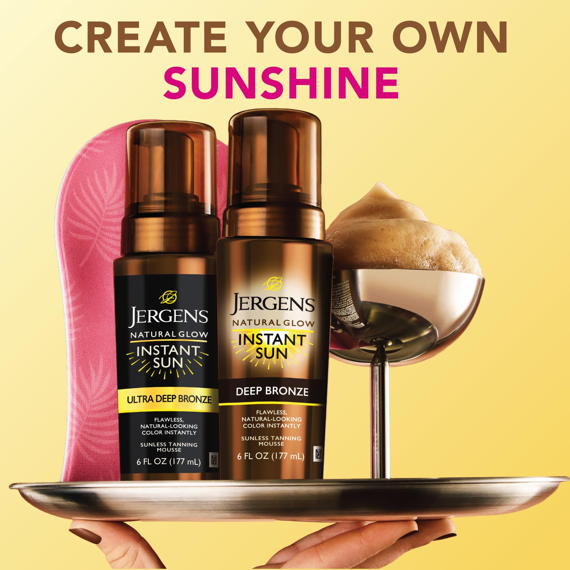 Jergens instant sun coconut water visual highlighting hydration boost