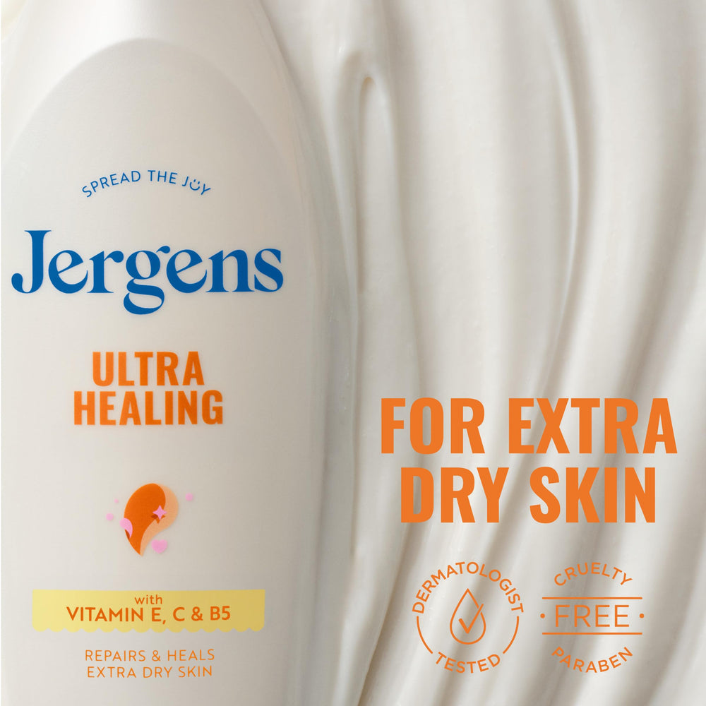 Using Jergens on elbow to soften rough skin and improve texture