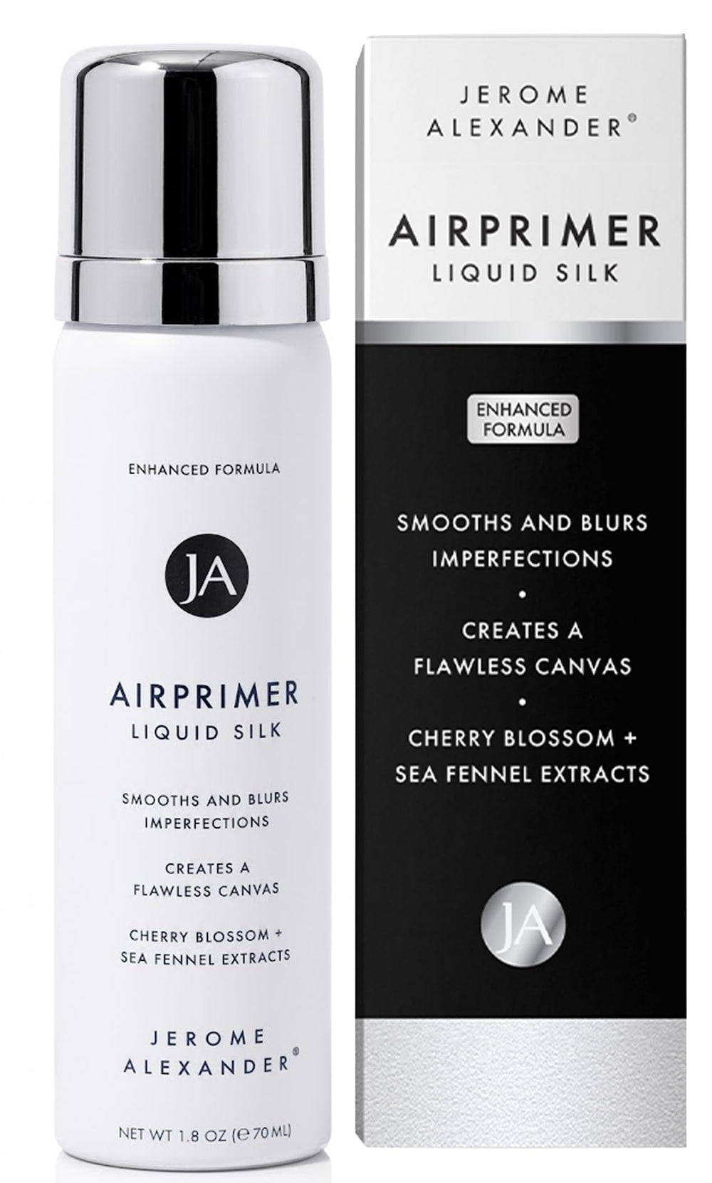 Jerome Alexander front packaging showing lightweight hydrating primer benefit