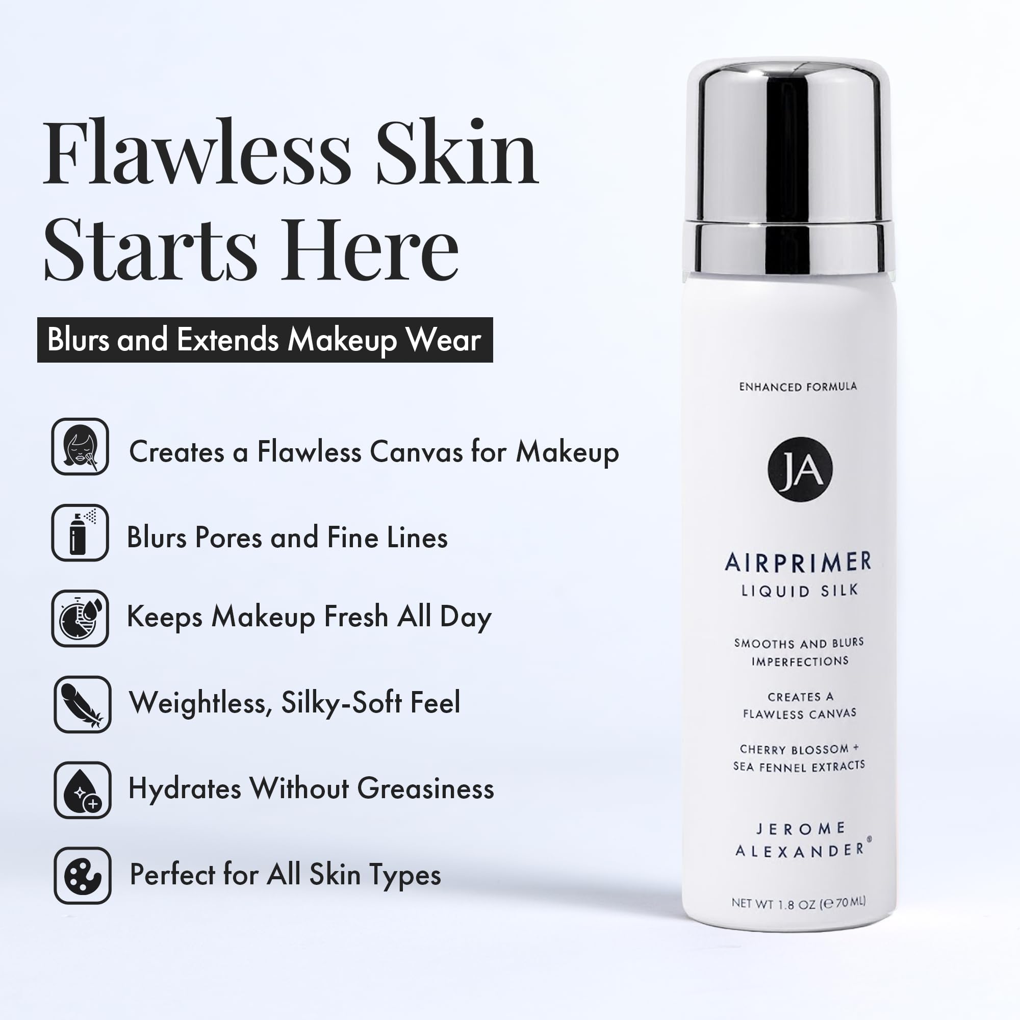 Jerome Alexander mist close-up delivering microfine spray for even coverage