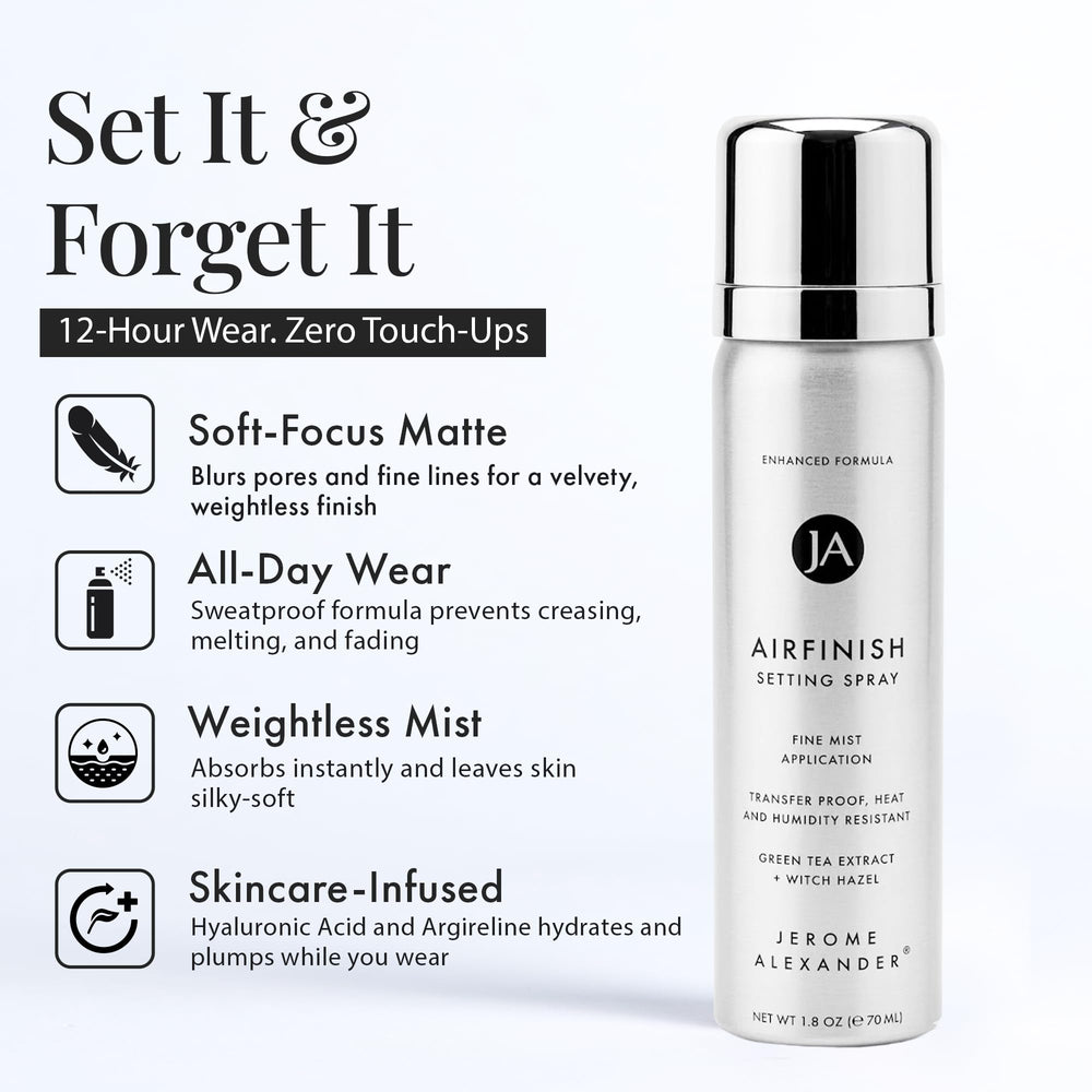 Jerome Alexander close-up microfine mist demonstrating even coverage benefit