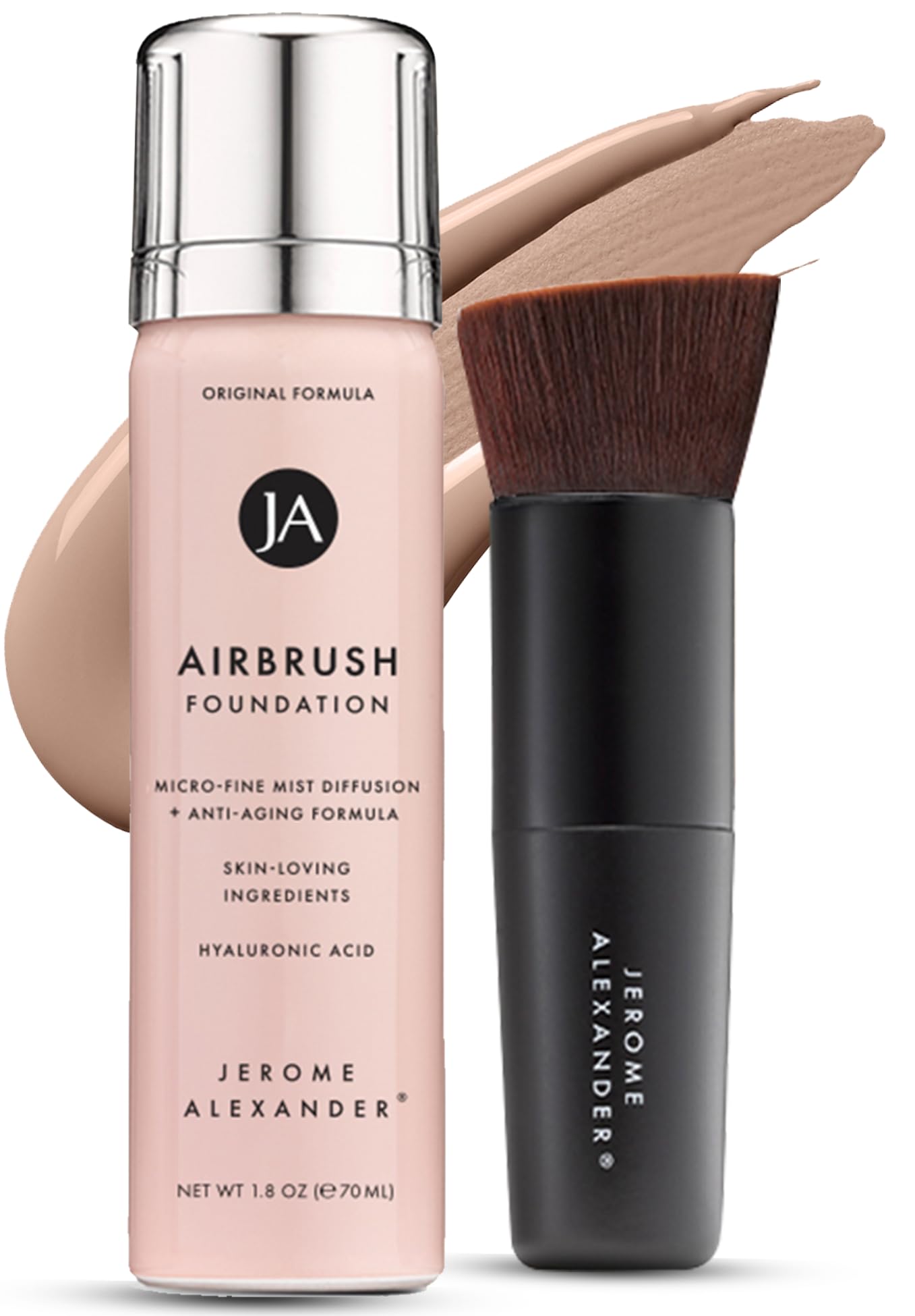 Jerome Alexander front packaging showing medium shade and kit benefits