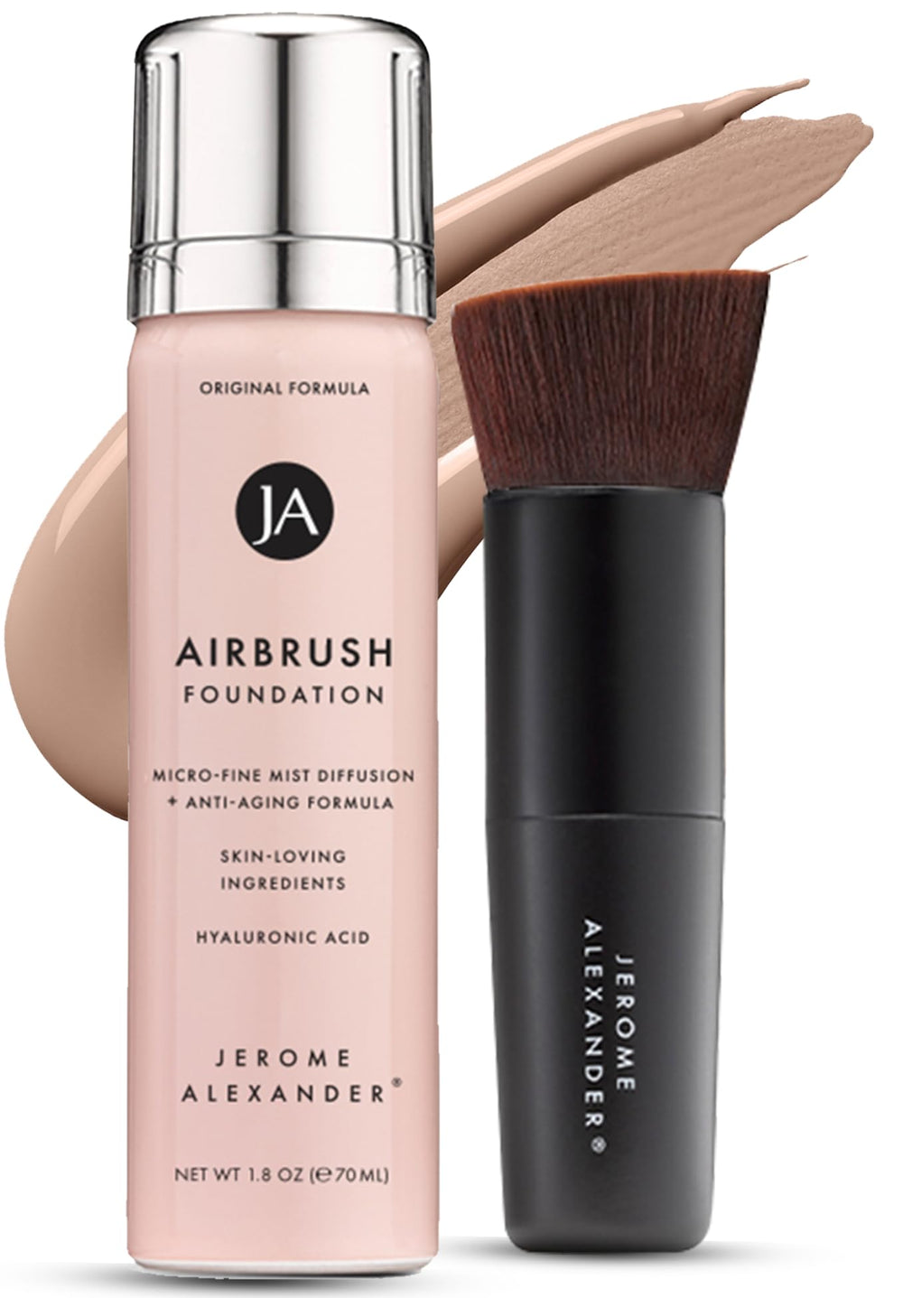 Jerome Alexander front packaging showing medium shade and kit benefits