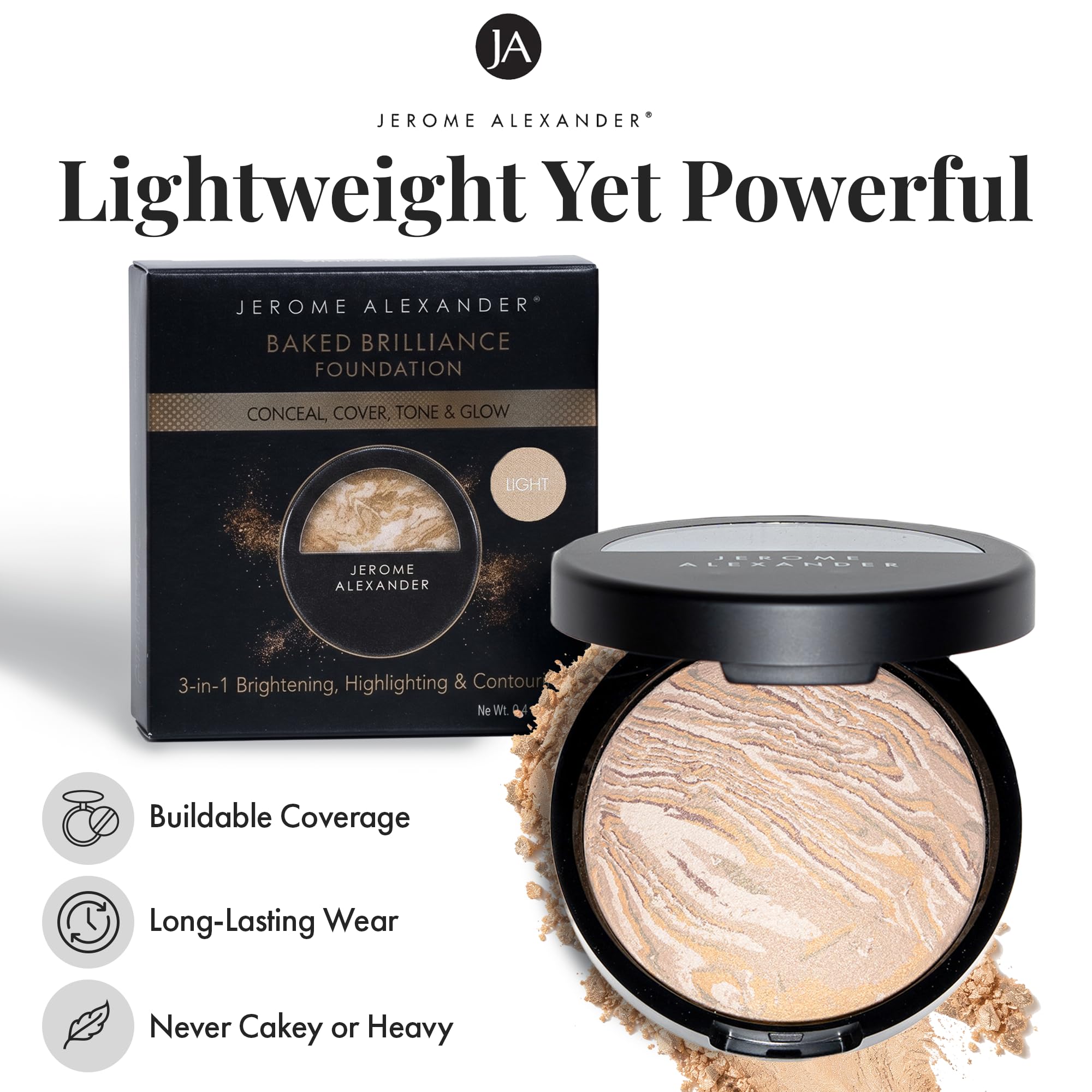 Jerome Alexander wrist swatch in Light revealing true shade and subtle radiance