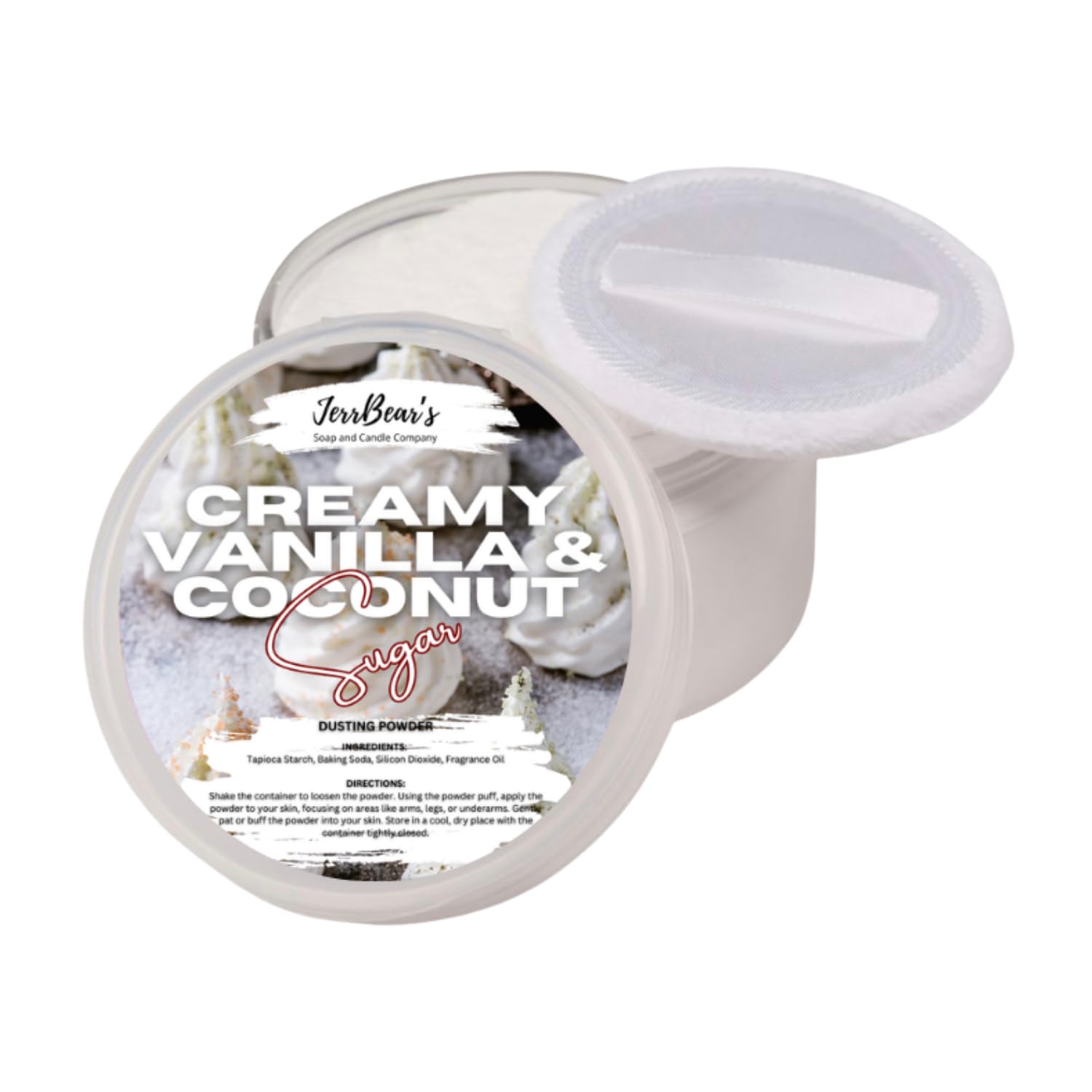 JerrBear’s front packaging jar showing 4oz size and scent benefit