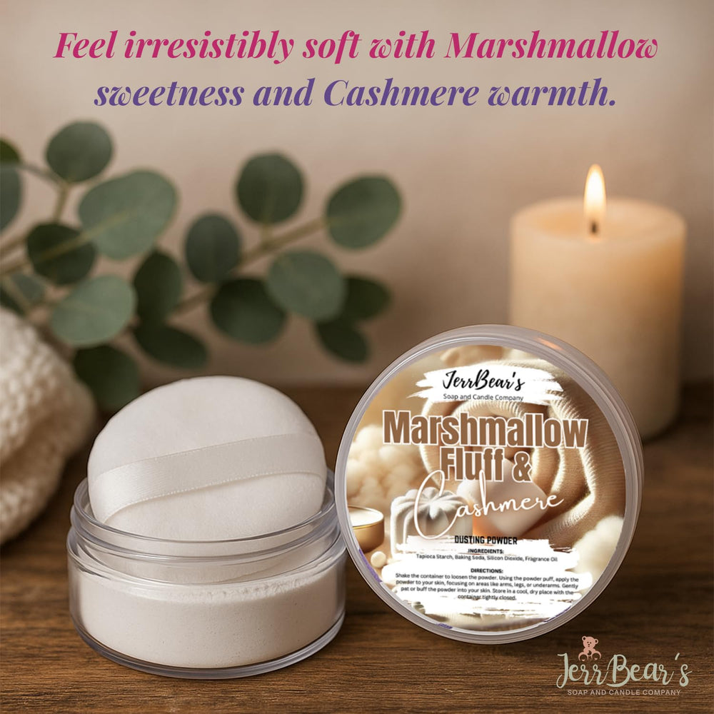 JerrBear’s vanity scene showing powder enhancing daily self-care routine