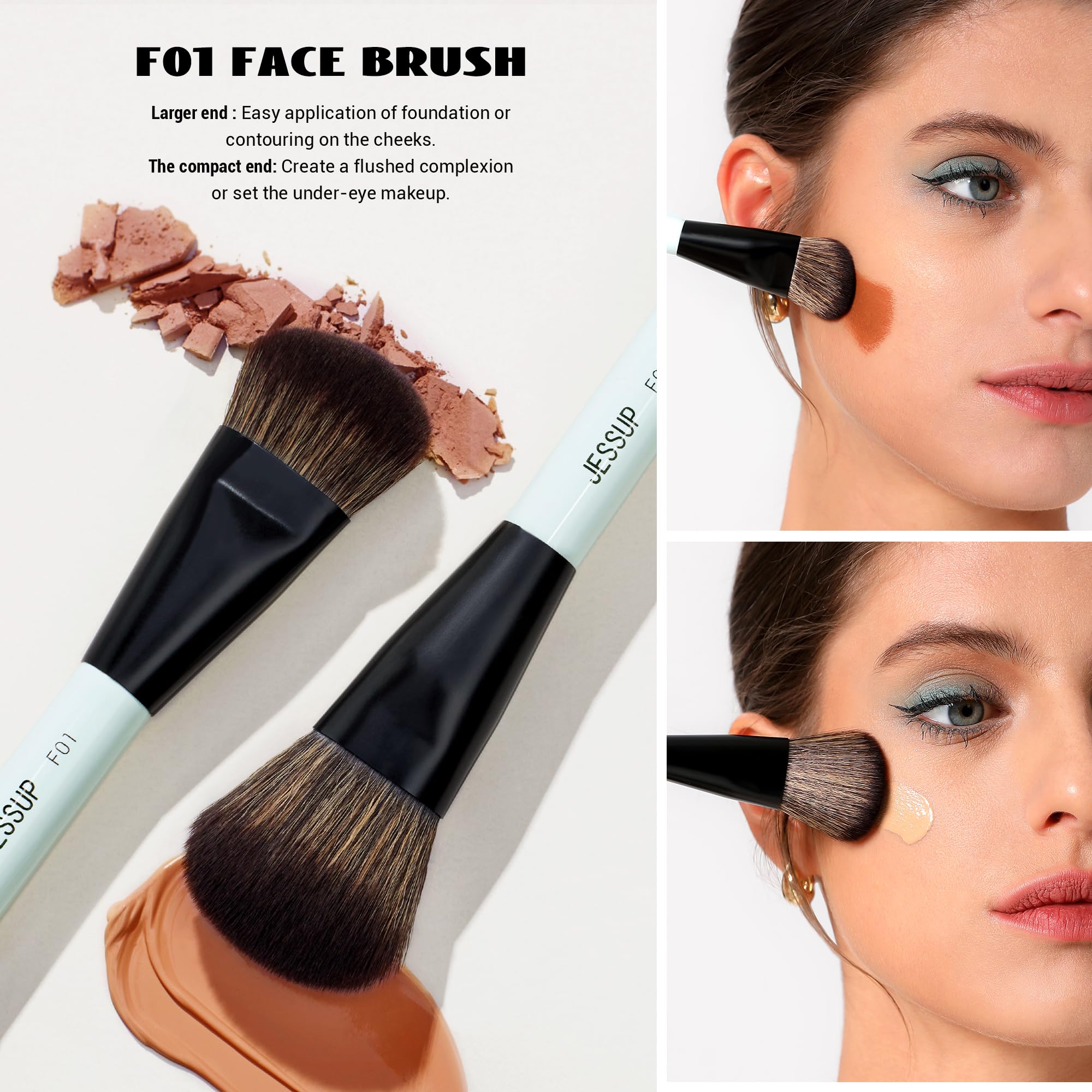 Jessup eye blending and tapered ends showing seamless shadow transitions and definition