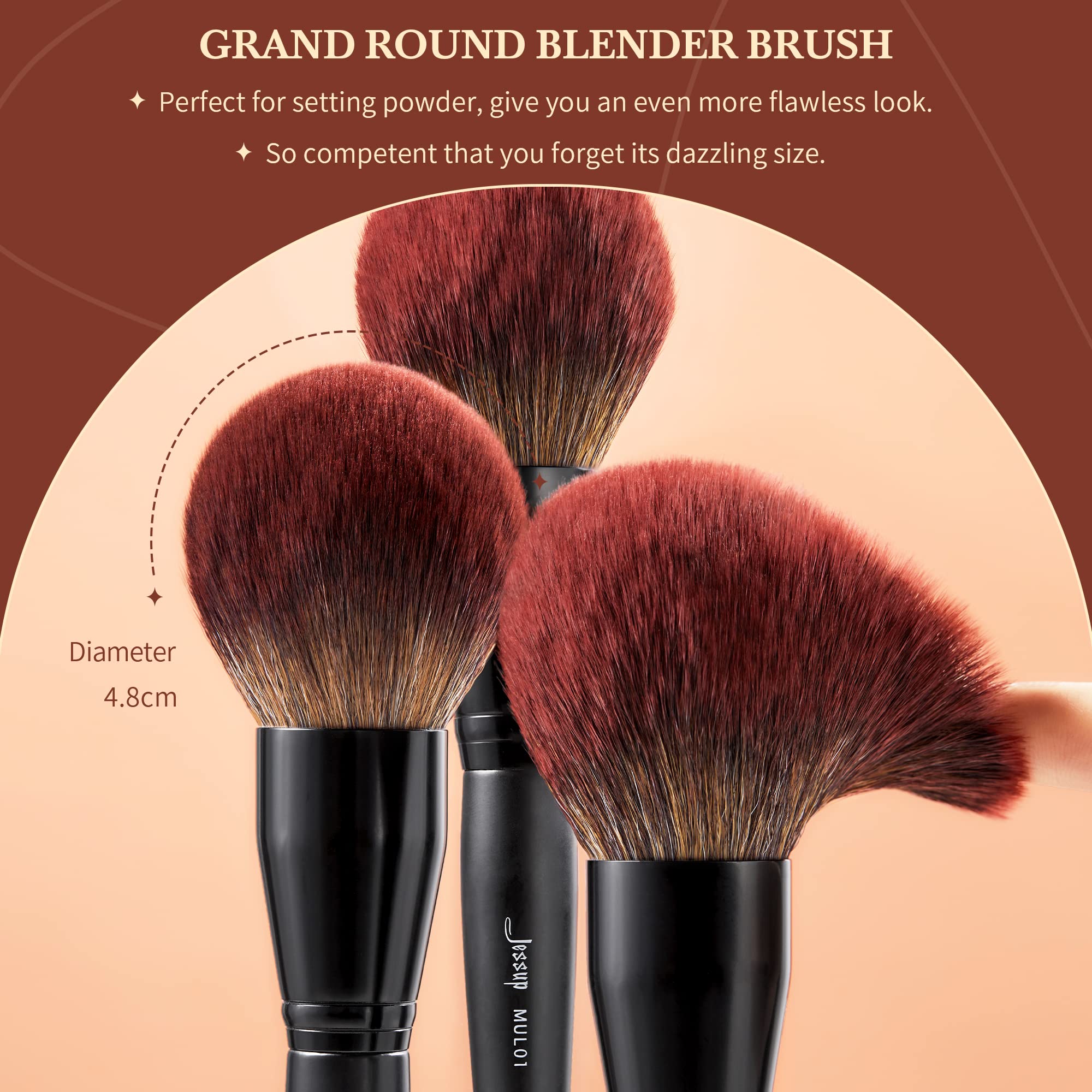 Jessup T271 synthetic bristles close-up illustrating silky soft vegan fibers