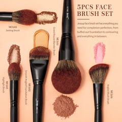 Jessup T273 full brush collection arranged, versatile tools for makeup