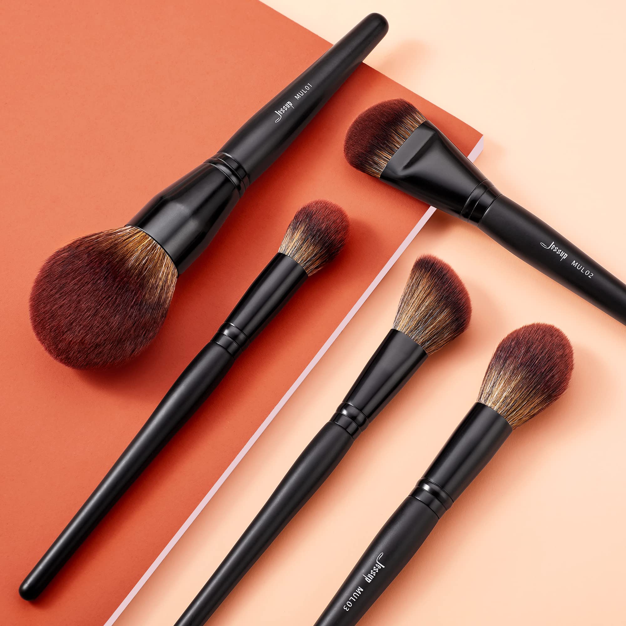 Jessup T273 applying foundation on face, faster flawless base benefit