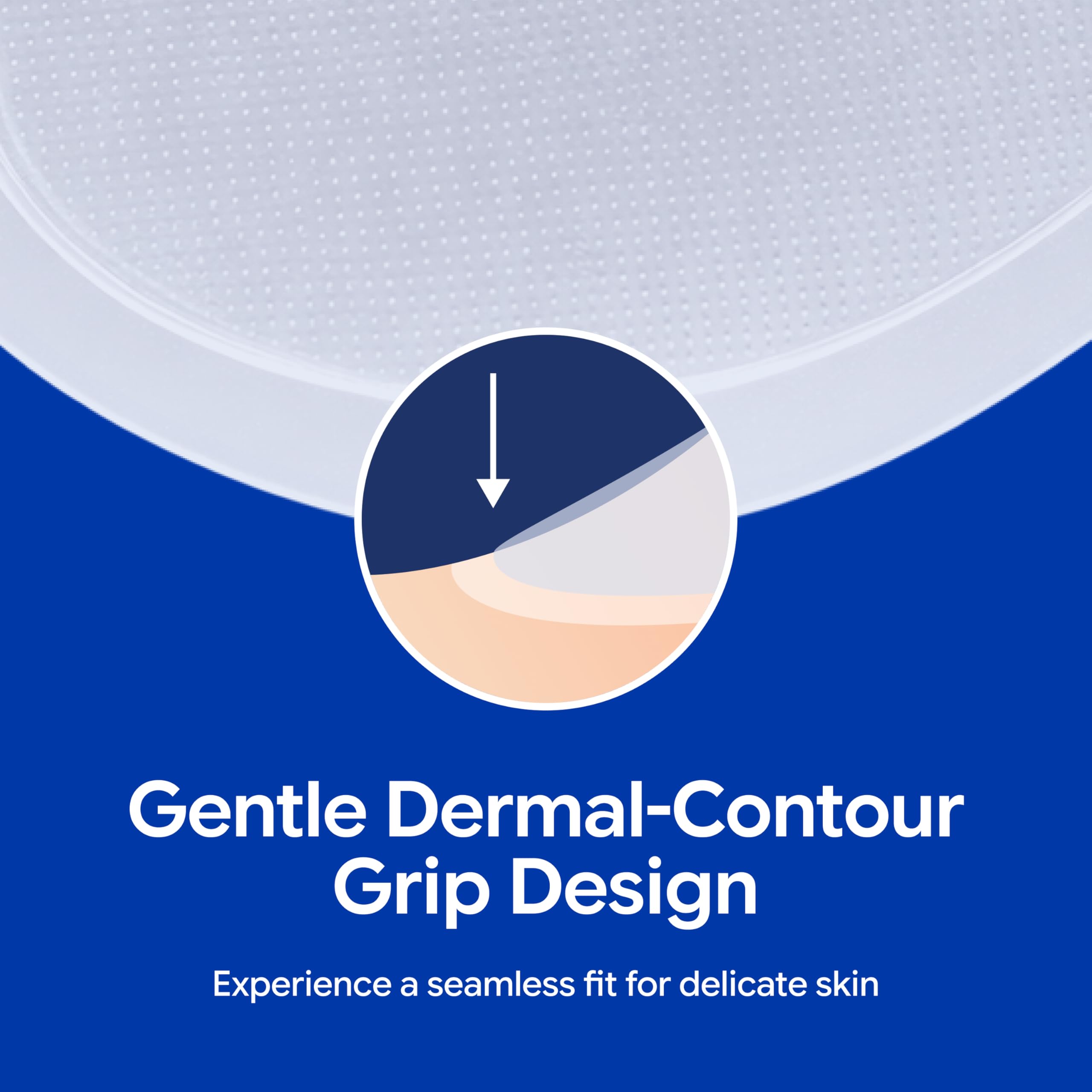 JETLISSE patch applied under-eye demonstrating comfortable fit and instant plumping benefit