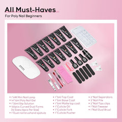 JEWHITENY array of 14 poly gel colors displaying versatile shades
