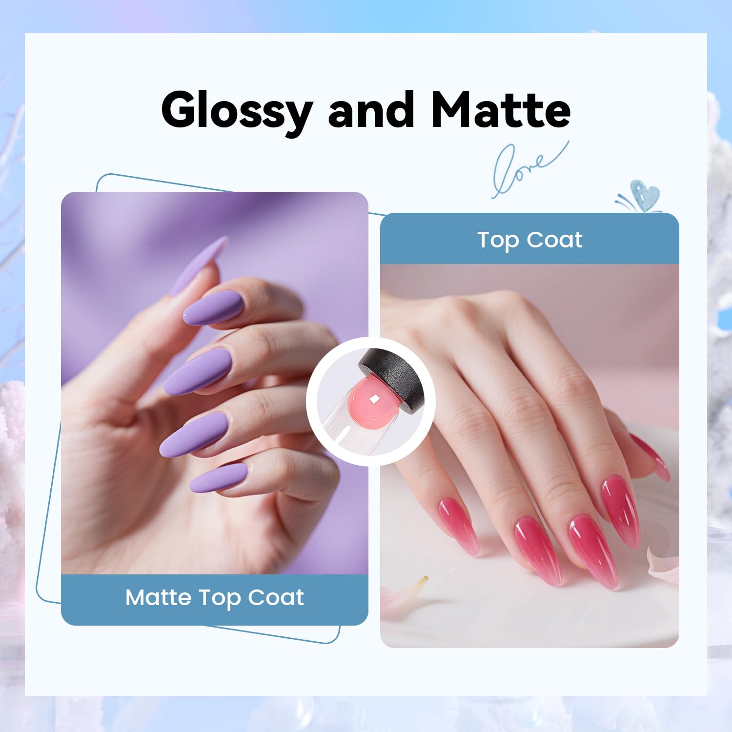 JEWHITENY brush applying poly gel demonstrating smooth, controlled application