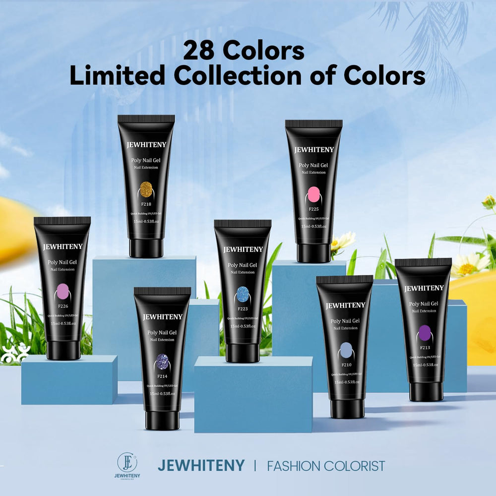 JEWHITENY neatly arranged color swatches displaying palette versatility
