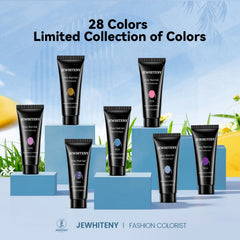 JEWHITENY neatly arranged color swatches displaying palette versatility