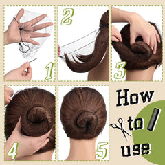 Jexine hair net stretched on hand illustrating one-size-fit convenience