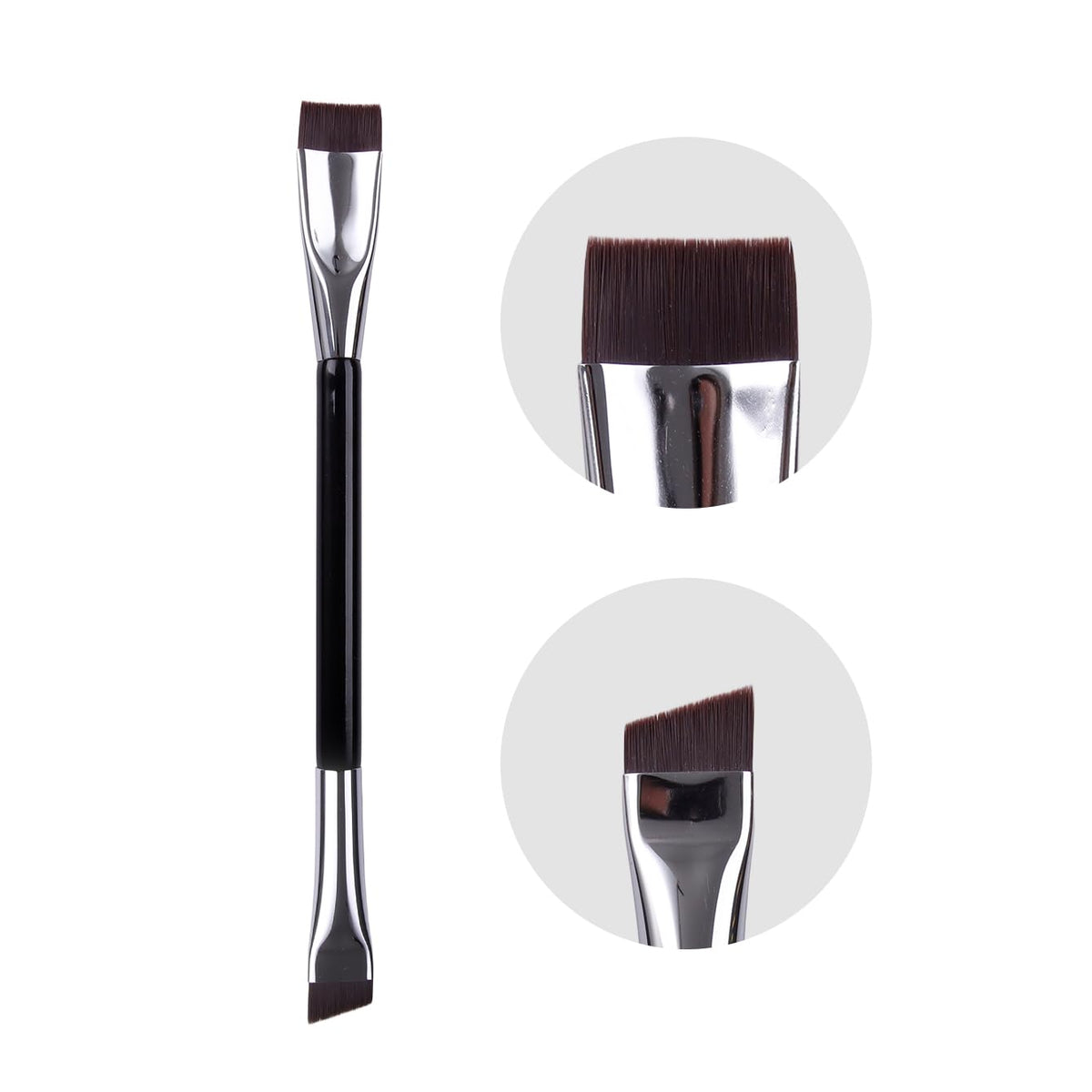 JEZTDKLE front view of dual-ended brush showing both heads and compact design benefit