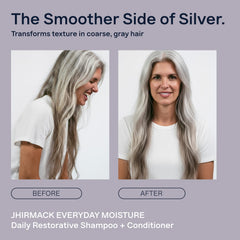 jhirmack shampoo and conditioner on bathroom shelf, lifestyle hydration and routine-ready