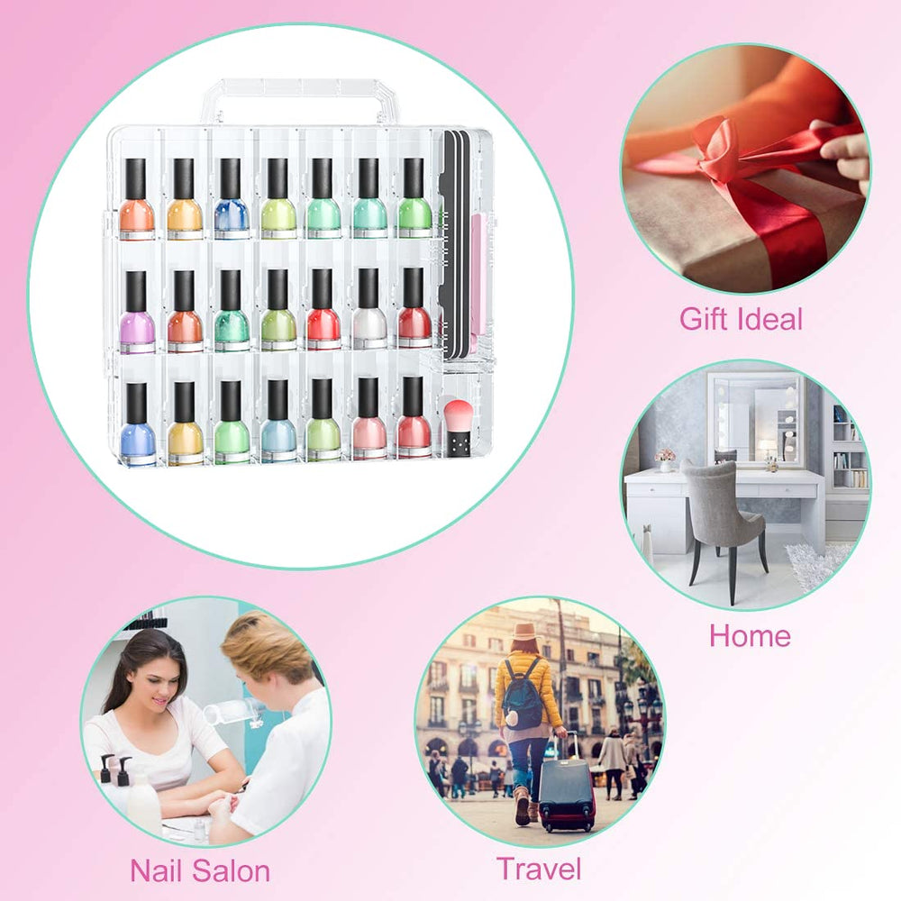 JIASHENG organizer placed in salon setting to keep nail supplies tidy and ready