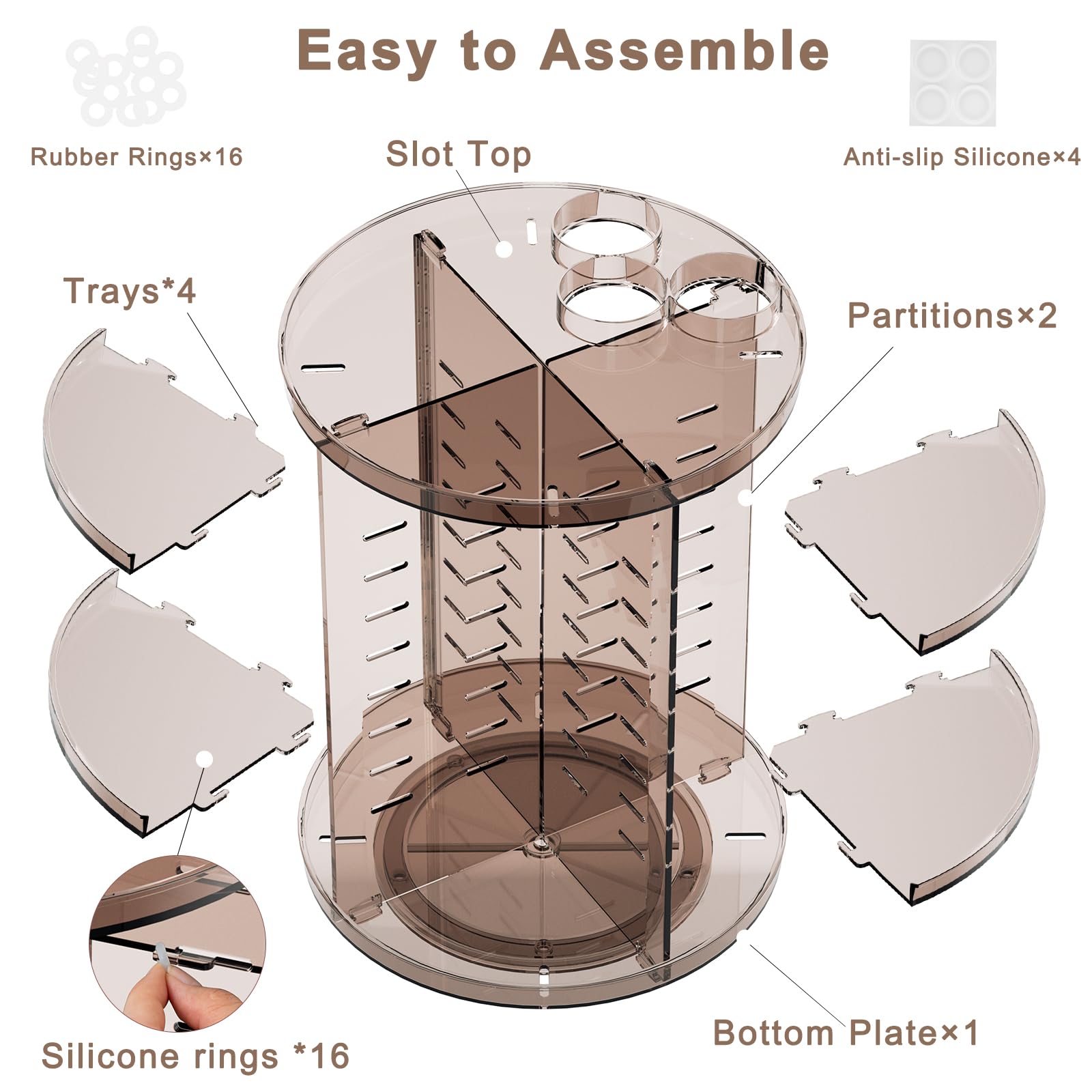 Jiavarry underside with silicone ring locking for secure assembly