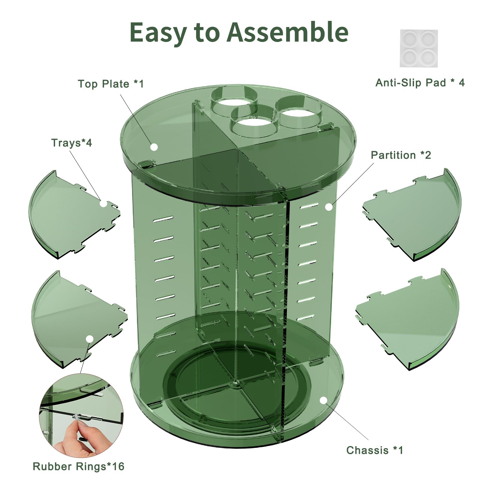 Jiavarry disassembled pieces displayed for easy cleaning and fast reassembly