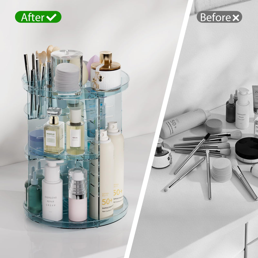 Jiavarry on bathroom counter in lifestyle scene saving space and decluttering