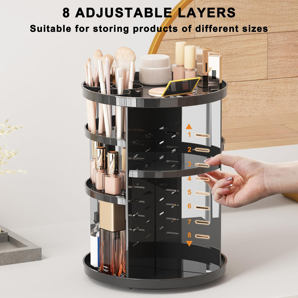 Jiavarry top tray and brush holder showing easy-access storage benefits