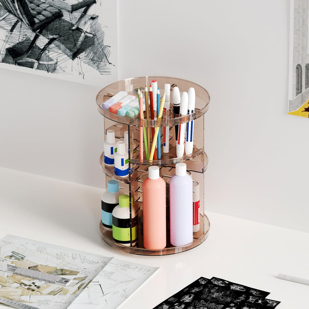 Jiavarry styled on bathroom counter to save space and reduce clutter