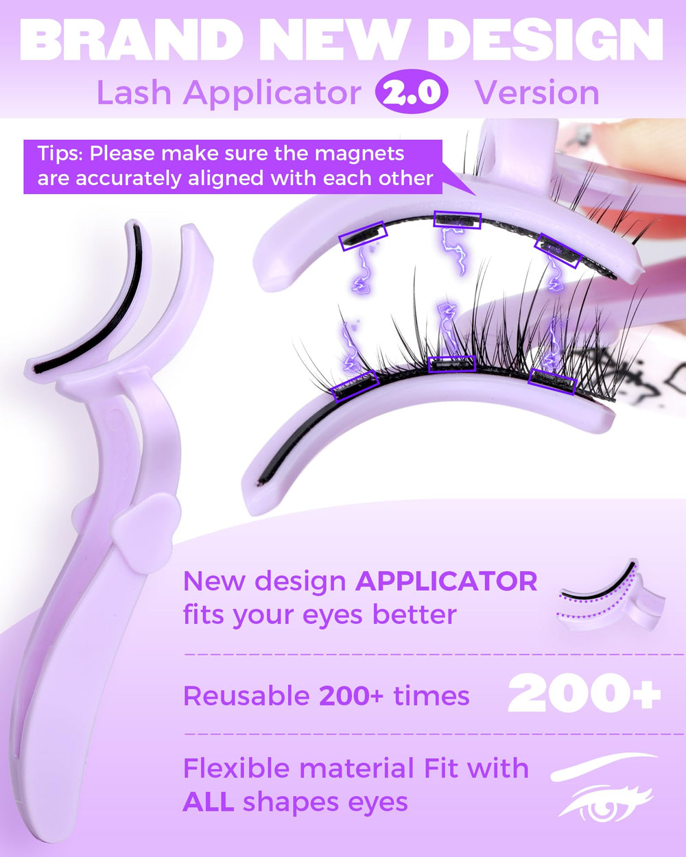 JIMIRE lashes worn by model side profile highlighting lifted cat-eye effect and definition