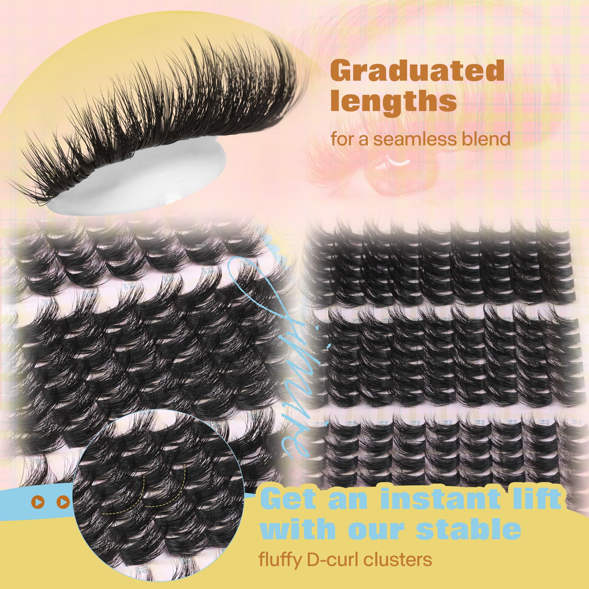 JIMIRE finished lash look in lifestyle setting illustrating salon-quality results