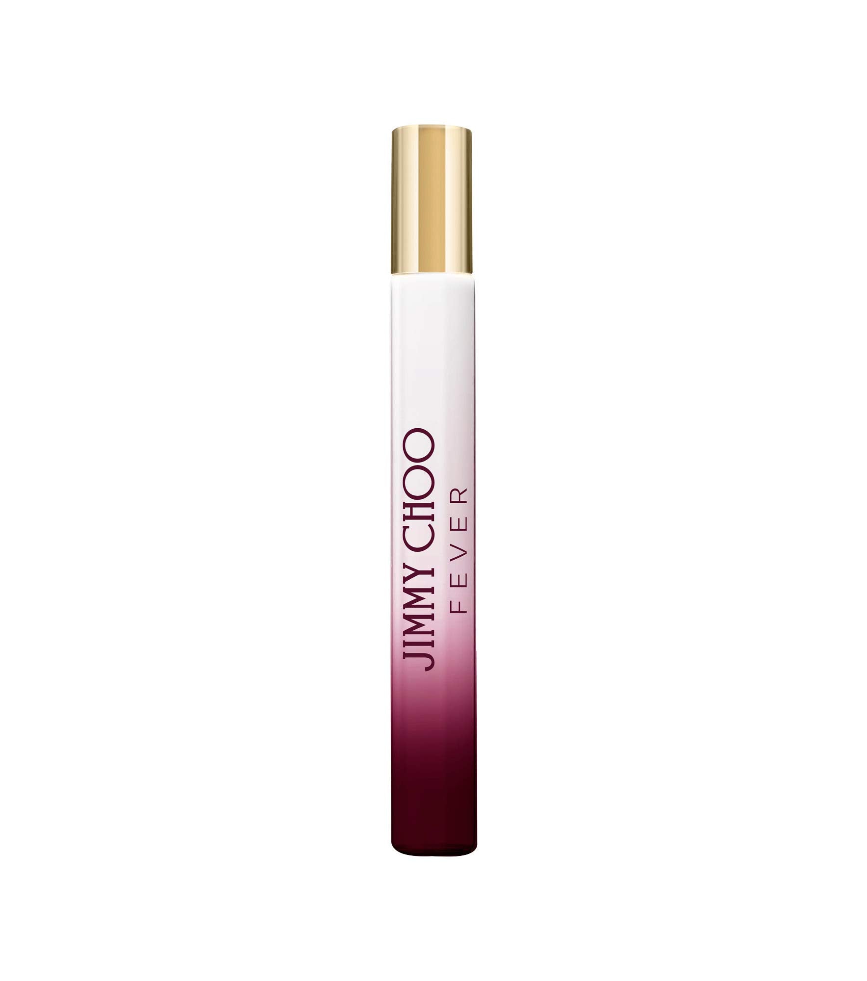 JIMMY CHOO Fever front bottle view showing sleek travel perfume, perfect portability