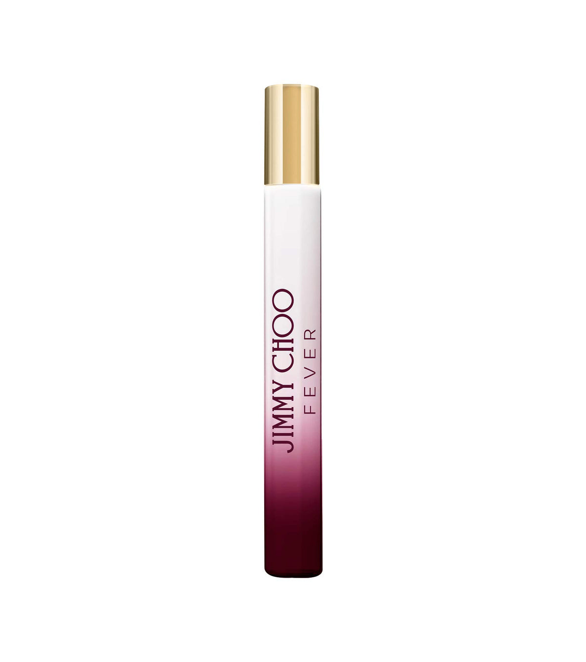 JIMMY CHOO Fever front bottle view showing sleek travel perfume, perfect portability