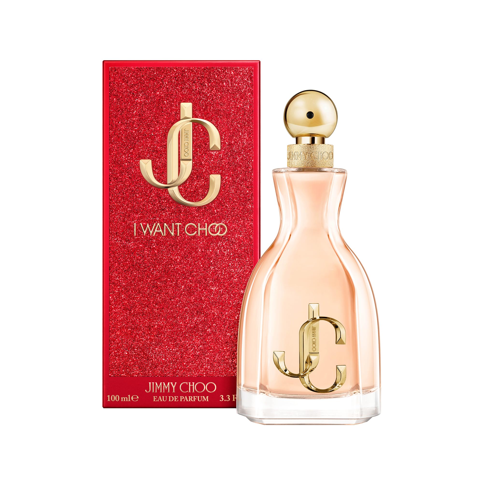 JIMMY CHOO angled bottle highlighting glass detail and premium finish