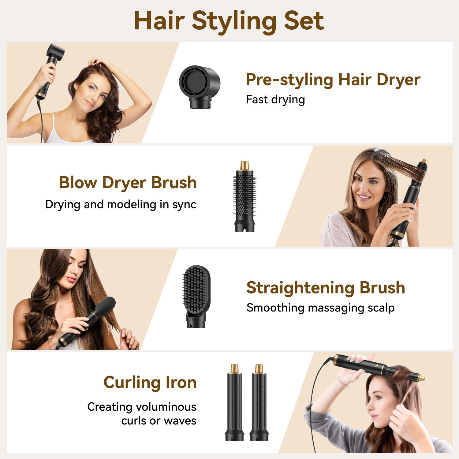 JINYAWA ceramic tourmaline closeup highlighting smooth finish and reduced frizz benefit