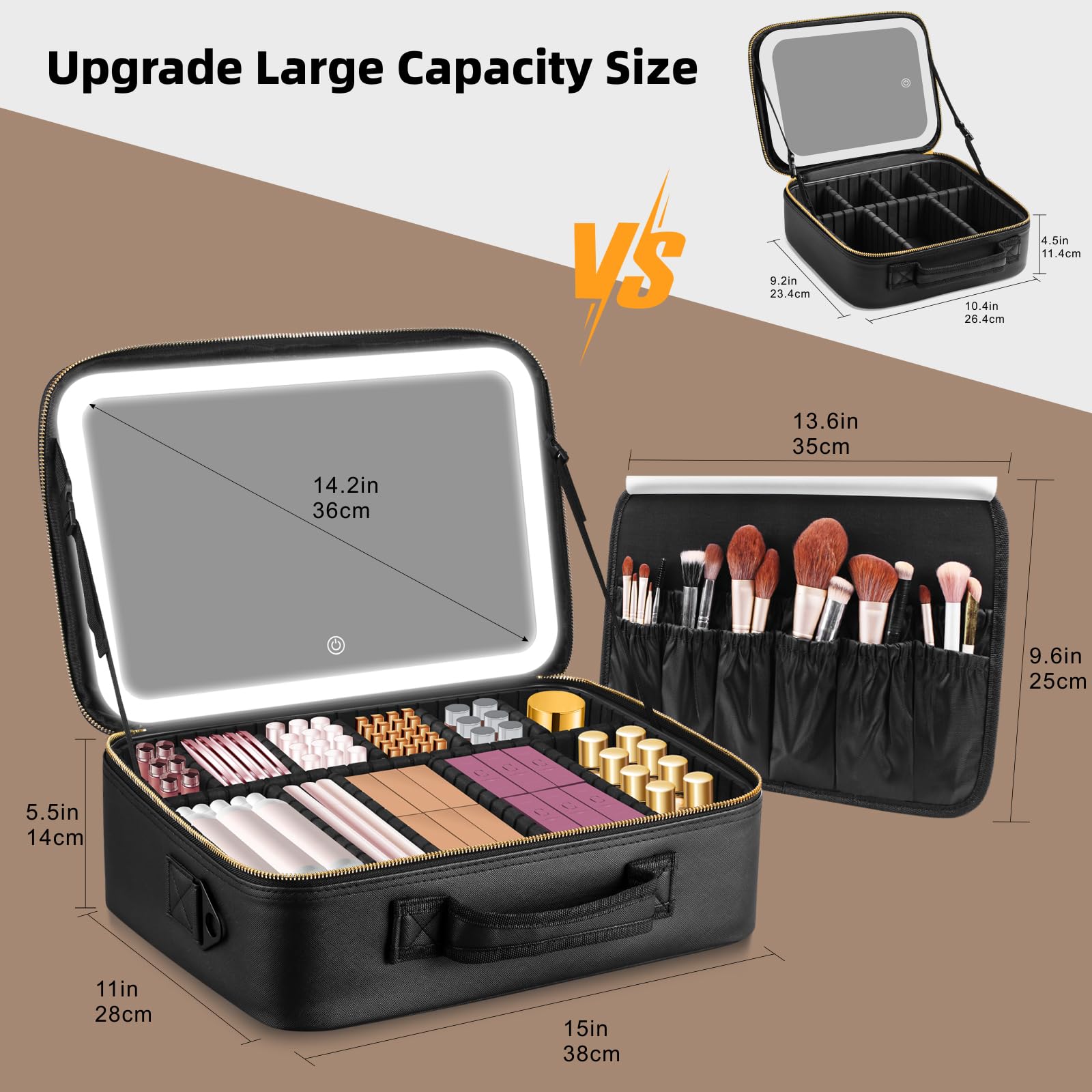 JJhxr size comparison with hand highlights large 15x11 capacity