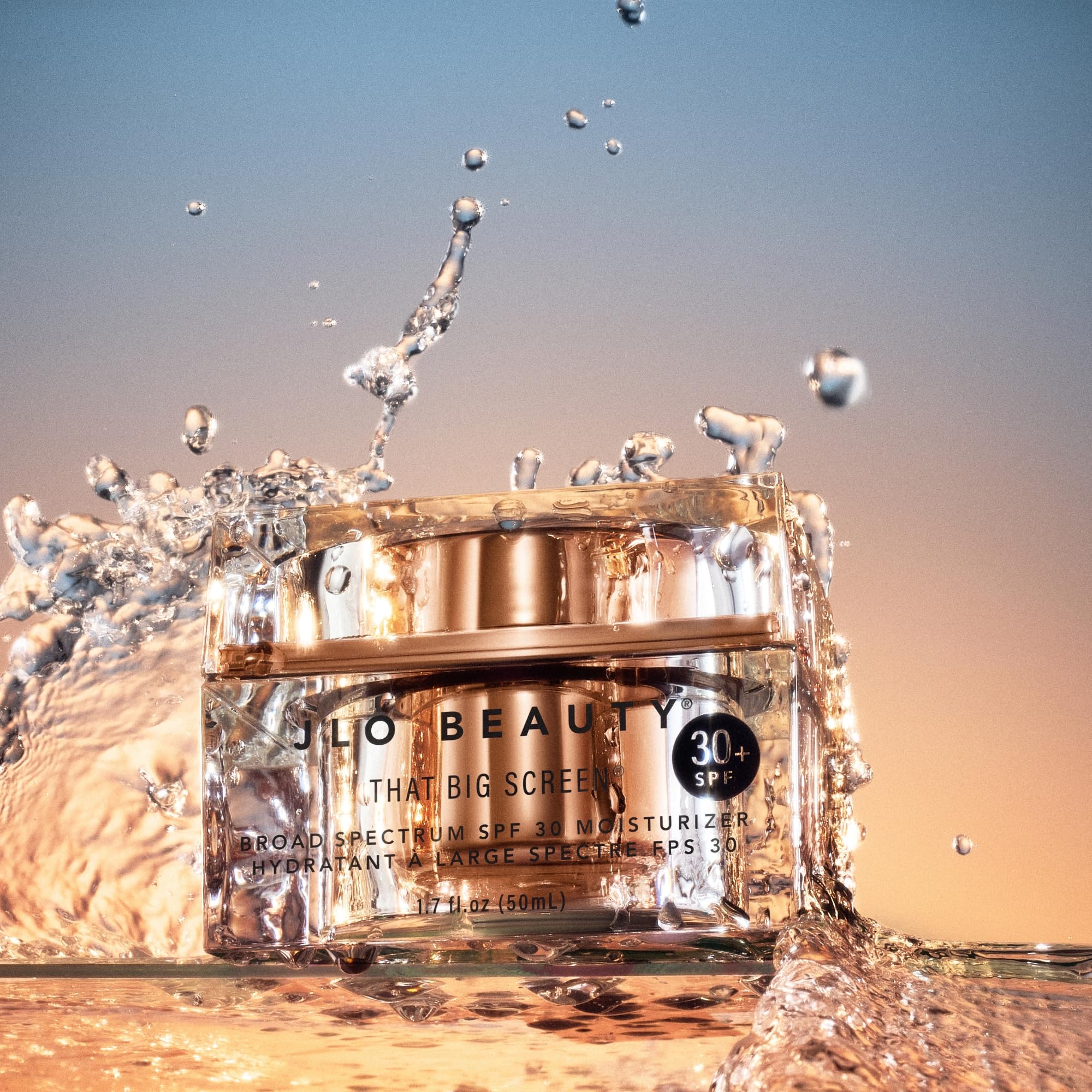 JLO BEAUTY product beside botanicals illustrating antioxidant botanical support