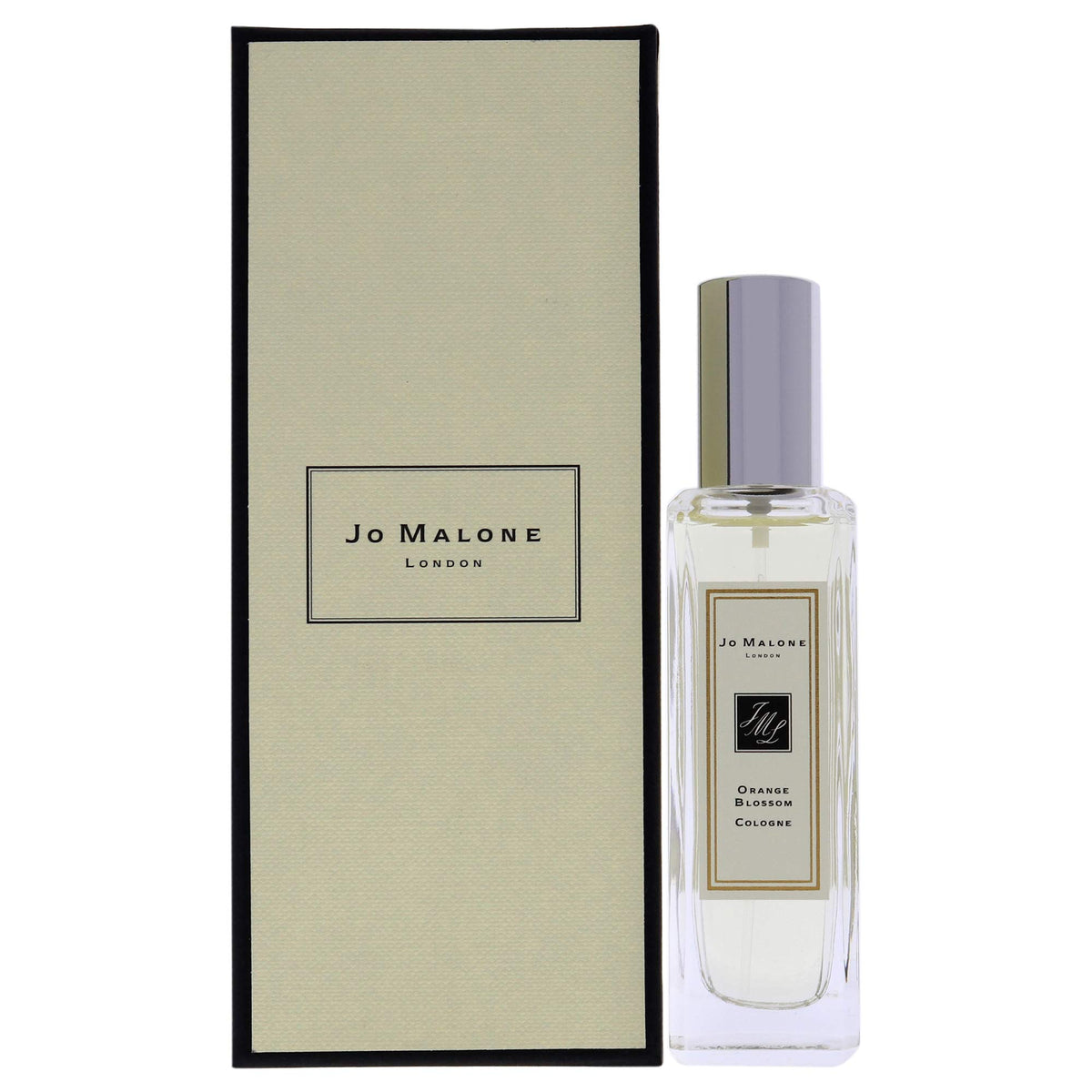 Jo Malone Orange Blossom front bottle showcasing elegant packaging and instant citrus-floral appeal